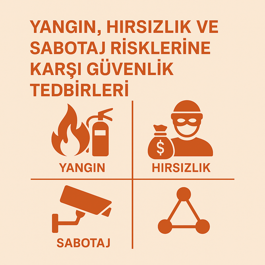 Yangın, Hırsızlık ve Sabotaj Risklerine Karşı Güvenlik Tedbirleri